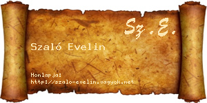Szaló Evelin névjegykártya